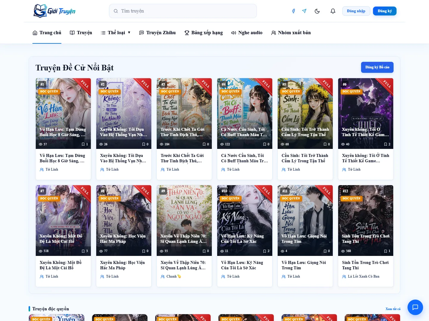 Gioi Truyen – Web Novel & Audiobook Platform screenshot