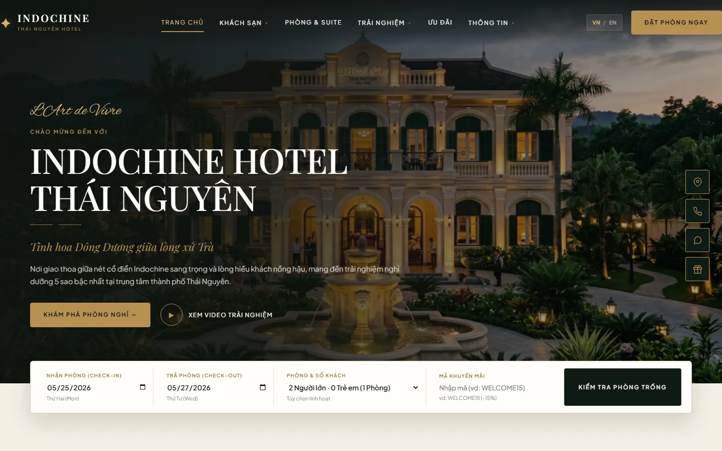 Indochine Thai Nguyen Hotel screenshot